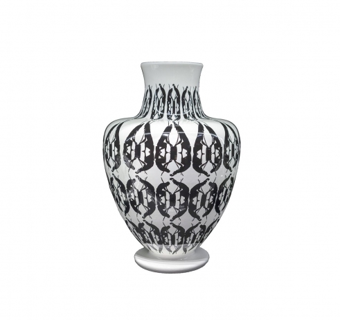 ваза greeky white color vase h. 43 - фото